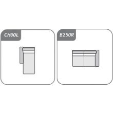 Loretto sarokgarnitúra 184 cm X 286 cm - balos