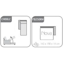 Loretto ágyazható sarokgarnitúra 184 cm X 286 cm - nyitható tárolóval - balos