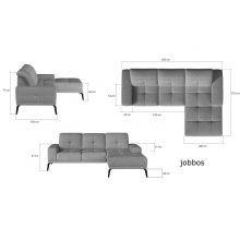 Luxus sarokgarnitúra - jobbos