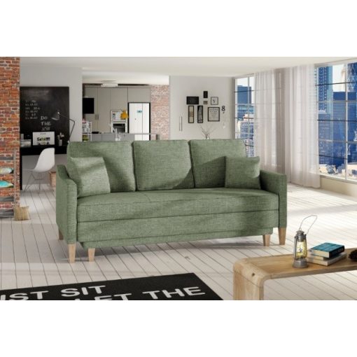 Minimál kanapé 3 személyes - zöld színű