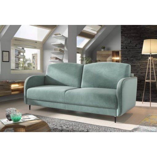 Modern kanapé 3 személyes - világos türkiz színű bársony