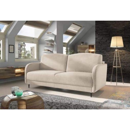 Modern kanapé 3 személyes - bézs színű bársony