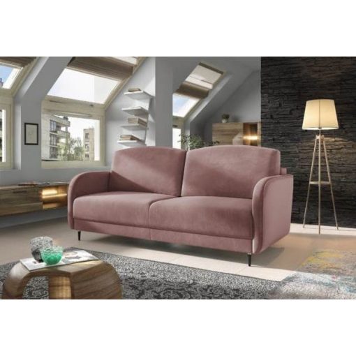 Modern kanapé 3 személyes - rózsaszínű bársony