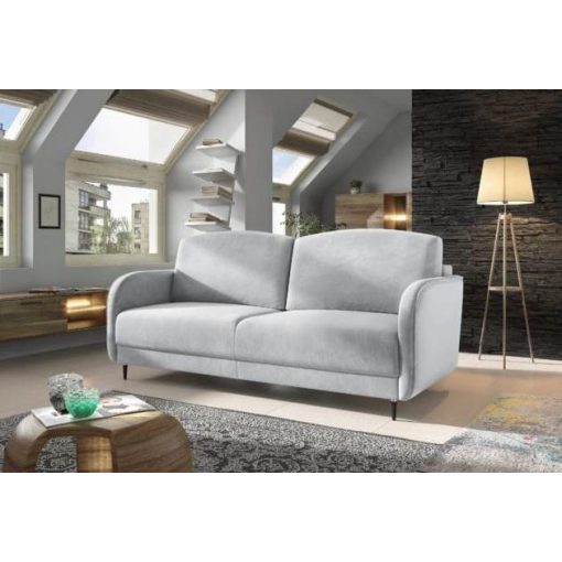 Modern kanapé 3 személyes - szürke színű bársony