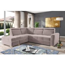 Nagykanizsa sarok ülőgarnitúra puffal - balos 274 cm X 231 cm - rózsaszín színben