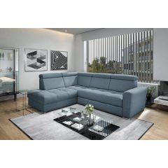   Nagykanizsa sarokkanapé - balos 274 cm X 210 cm - kék színben