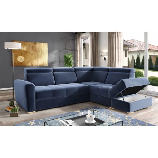 Nagykanizsa sarok ülőgarnitúra puffal  - jobbos 274 cm X 231 cm - rózsaszín színben