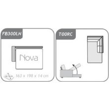 Nápoly ágyazható sarokgarnitúra 316 cm X 211 cm - nyitható tárolóval - jobbos