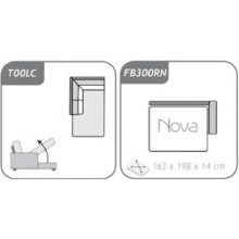 Nápoly ágyazható sarokgarnitúra 211 cm X 316 cm - nyitható tárolóval - balos