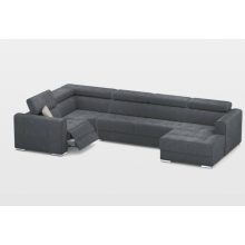 New U-form motoros relax sarokkanapé - 216 cm X 371 cm X 170 cm - jobbos
