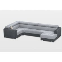New U-form motoros relax sarokkanapé - 216 cm X 371 cm X 170 cm - jobbos