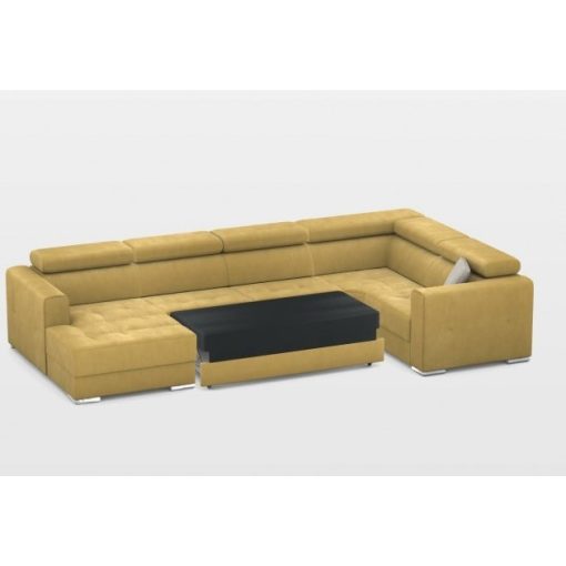 New U-form ágyazható, ágyneműtartós motoros relax sarokkanapé - 170 cm X 371 X 216 cm - balos