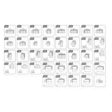 Príma ágyazható sarokgarnitúra 274 cm X 190 cm - nyitható tárolóval - jobbos