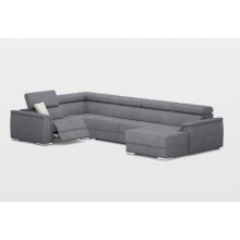 Prince U-alakú ágyazható, ágyneműtartós motoros relax sarokgarnitúra - 219 cm X 374 cm X 170 cm - jobbos