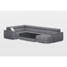 Prince U-alakú ágyazható, ágyneműtartós motoros relax sarokgarnitúra - 219 cm X 374 cm X 170 cm - jobbos