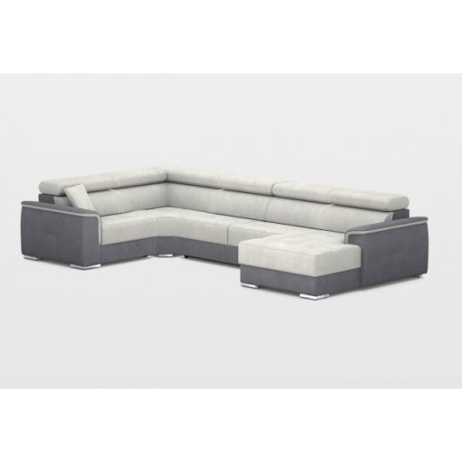 Prince U-alakú ágyazható, ágyneműtartós motoros relax sarokgarnitúra - 219 cm X 374 cm X 170 cm - jobbos