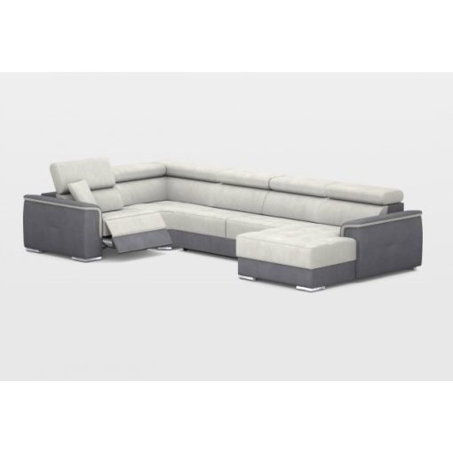 Prince U-alakú ágyazható, ágyneműtartós motoros relax sarokgarnitúra - 219 cm X 374 cm X 170 cm - jobbos