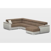 Prince U-alakú ágyazható, ágyneműtartós motoros relax sarokgarnitúra - 219 cm X 374 cm X 170 cm - jobbos