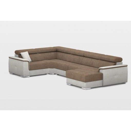Prince U-alakú ágyazható, ágyneműtartós motoros relax sarokgarnitúra - 219 cm X 374 cm X 170 cm - jobbos