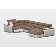 Prince U-alakú ágyazható, ágyneműtartós motoros relax sarokgarnitúra - 219 cm X 374 cm X 170 cm - jobbos