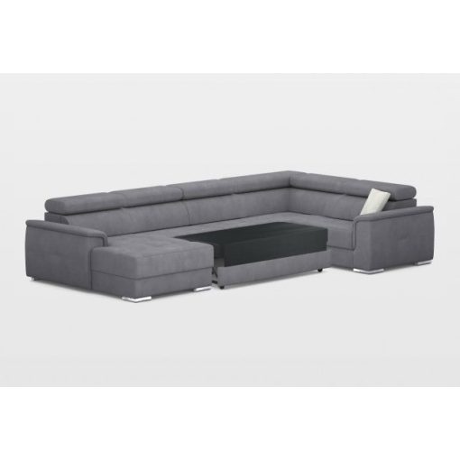 Prince U-alakú ágyazható, ágyneműtartós motoros relax sarokgarnitúra - 170 cm X 374 X 219 cm - balos