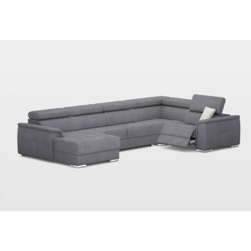 Prince U-alakú ágyazható, ágyneműtartós motoros relax sarokgarnitúra - 170 cm X 374 X 219 cm - balos
