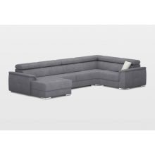 Prince U-alakú ágyazható, ágyneműtartós motoros relax sarokgarnitúra - 170 cm X 374 X 219 cm - balos