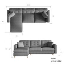 Skandi sarokgarnitúra - balos