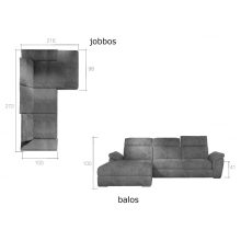 Szolnok sarokgarnitúra - jobbos