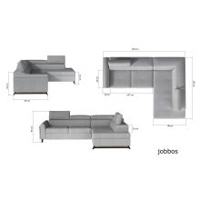 Szombathely sarokgarnitúra - jobbos