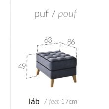 Skandináv 3-1-1 ülőgarnitúra