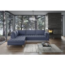 Skandináv sarokgarnitúra - balos - 310 cm X 204 cm - kék színben