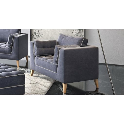 Skandináv 3-2-1 ülőgarnitúra - kék színben