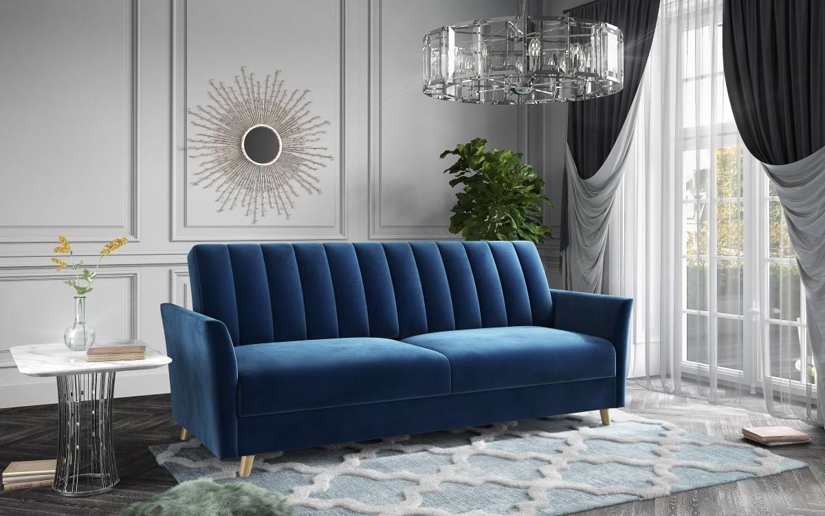 Glamour kanapé kék színben