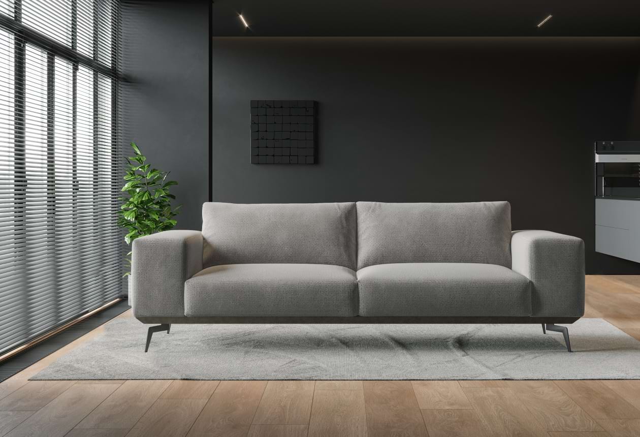 Ipari stílusú kanapé szürke színben
