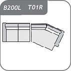 B200L + T01R / sarok 316 x 135 jobb