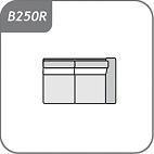 B250R - 2,5 személyes kanapé 1 karral jobb
