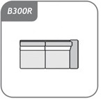 B300R - 3 személyes kanapé 1 karral jobb