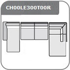 CH00L + E200 + T00R U-alakú sarokgarnitúra
