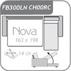 FB300LN + CH00RC / ágyazható sarok nyitható tárolóval 274 x 184 jobb