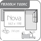 FB300LN + T00RC / ágyazható sarok nyitható tárolóval 293 x 205 jobb