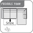 FB300LS + T00RC / ágyazható sarok 291 x 226 jobb