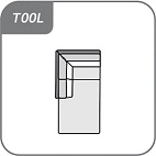 T00L - 2 személyes háttámlás sarokelem (terminál) - bal