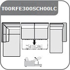 T00L + FE300S + CH00RC U-alakú sarokgarnitúra
