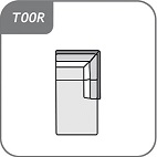 T00R -2 személyes háttámlás sarokelem (terminál) - jobb